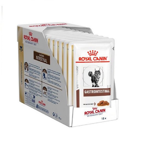 غذای پوچ درمانی گربه رویال کنین گاسترواینتستینال ROYAL CANIN GASTROINTESTINAL 12 * 85G - Image 1