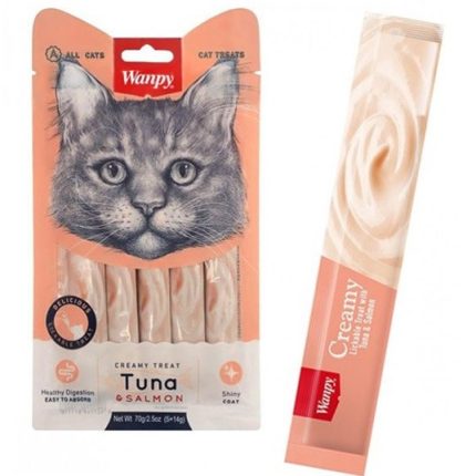 بستنی گربه ونپی با طعم ماهی تن و سالمون Tuna Salmon وزن 14 گرم 1 عددی
